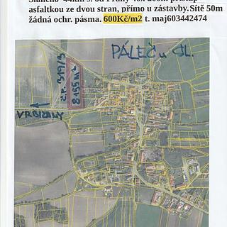 Prodej stavební parcely 8155 m&sup2; Páleč