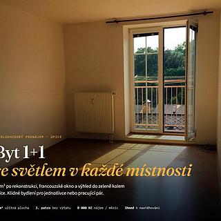 Pronájem bytu 1+1 42 m&sup2; Úpice