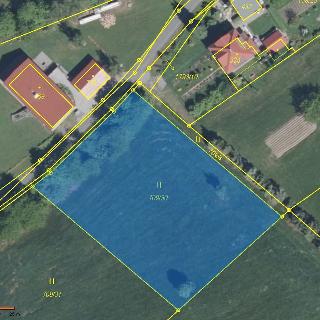 Prodej stavební parcely 2 471 m² Vyšní Lhoty