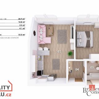 Prodej bytu 2+kk 53 m² Beroun, V Hlinkách