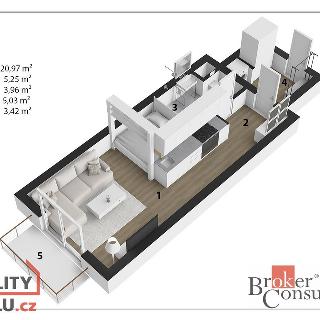 Pronájem bytu 1+kk a garsoniéry 40 m² Náchod, Bartoňova