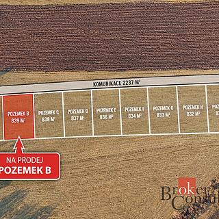 Prodej stavební parcely 839 m&sup2; Úherce