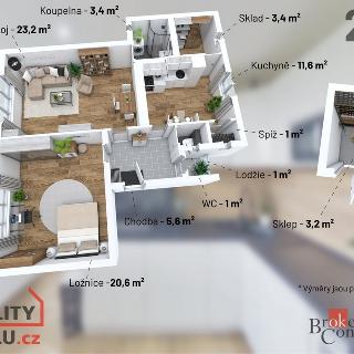 Prodej bytu 2+1 75 m² Velké Meziříčí, Bezděkov