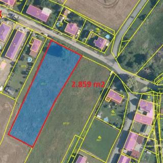 Prodej stavební parcely 2 859 m² Týniště nad Orlicí