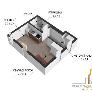 Pronájem bytu 1+kk a garsoniéry 25 m² Brno, Hradiska