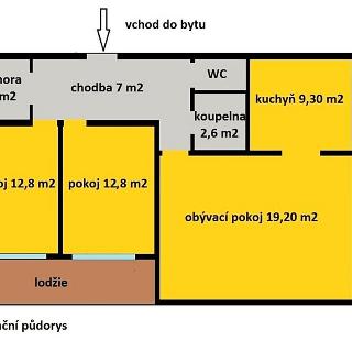 Pronájem bytu 3+1 81 m² Nymburk, Letců R. A. F.