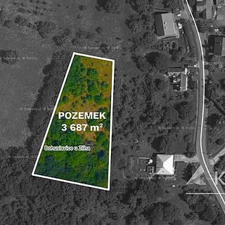 Prodej louky 3678 m&sup2; Bohuslavice u Zlína