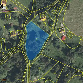 Prodej stavební parcely 2527 m&sup2; Malšín