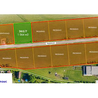 Prodej stavební parcely 1066 m&sup2; Přerov
