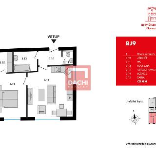 Prodej bytu 2+kk 51 m² Šternberk, Olomoucká