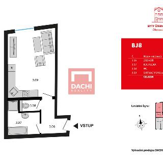 Prodej bytu 1+kk a garsoniéry 39 m² Šternberk, Olomoucká