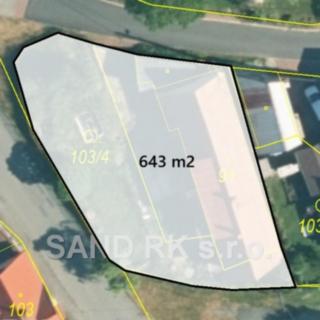 Prodej stavební parcely 643 m&sup2; Trnová