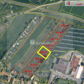 Prodej stavební parcely 806 m² Velký Borek, Fučíkova