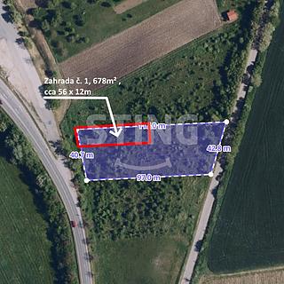 Prodej zahrady 678 m&sup2; Nosislav
