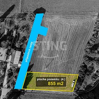 Prodej stavební parcely 855 m&sup2; Ropice
