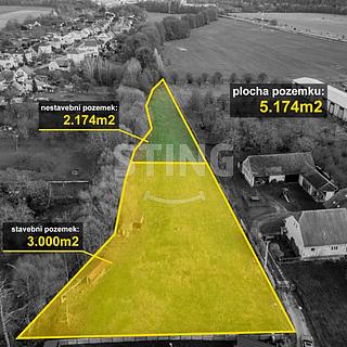 Prodej stavební parcely 5174 m&sup2; Zubří