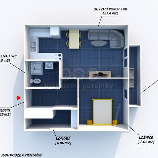 Pronájem bytu 2+kk 50 m² Třemošná, Školní