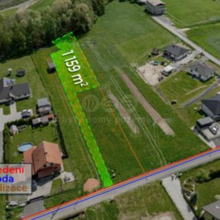 Prodej stavební parcely 1196 m² Branky
