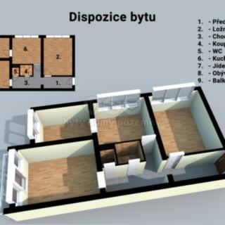 Prodej bytu 2+1 60 m² Zlín