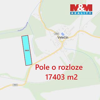 Prodej zemědělské půdy 17403 m&sup2; Velečín