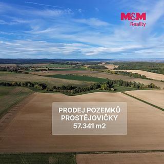Prodej zemědělské půdy 57341 m&sup2; Prostějovičky
