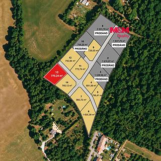 Prodej stavební parcely 770 m&sup2; Líšťany