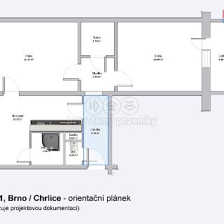 Prodej bytu 2+1 57 m² Brno, Pěkná