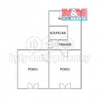 Prodej bytu 2+1 59 m² Chomutov, Kamenná