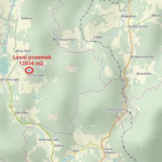 Prodej lesa 13934 m² Borová Lada