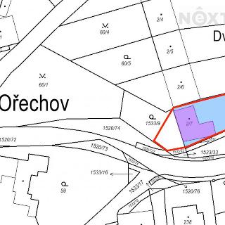 Prodej stavební parcely 650 m² Velký Ořechov, 