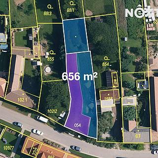 Prodej stavební parcely 656 m&sup2; Dyjákovice