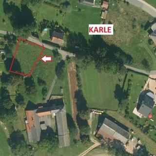 Prodej stavební parcely 755 m² Karle, Karle