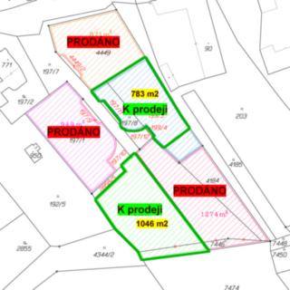 Prodej stavební parcely 783 m² Opatov
