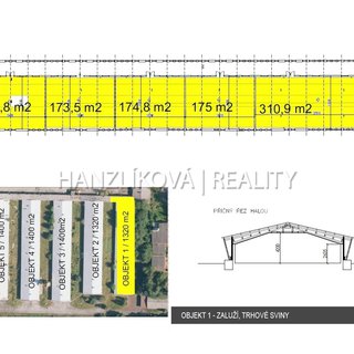 Pronájem skladu 1320 m² Slavče