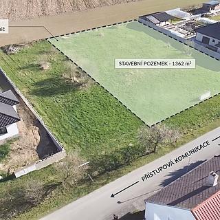 Prodej stavební parcely 1362 m&sup2; Stařeč