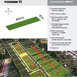 Prodej stavební parcely 1 080 m² Štarnov, 