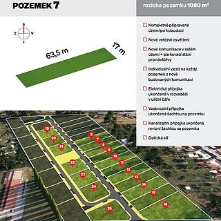 Prodej stavební parcely 1080 m&sup2; Štarnov