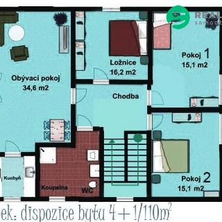 Pronájem bytu 4+1 110 m² Praha, Chovatelská