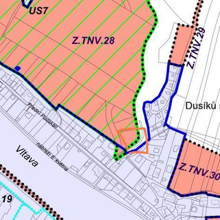 Prodej stavební parcely 1 262 m² Týn nad Vltavou