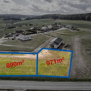 Prodej stavební parcely 890 m² Drhovy