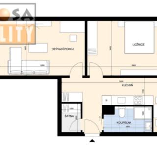 Pronájem bytu 2+1 62 m² Žiželice
