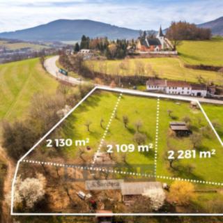 Prodej stavební parcely 2282 m&sup2; Prachatice