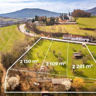 Prodej stavební parcely 2 282 m² Prachatice