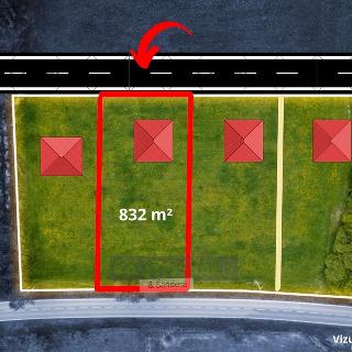 Prodej stavební parcely 832 m² Albrechtice nad Vltavou, 