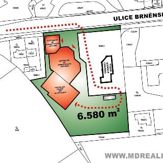 Prodej komerčního pozemku 6 580 m² Jihlava, Brněnská