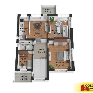 Prodej bytu 4+1 86 m² Moravské Budějovice, 