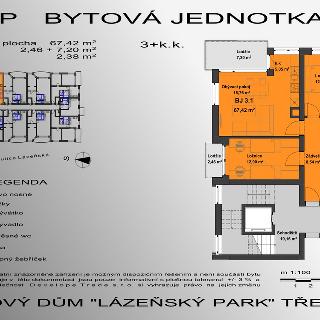 Prodej bytu 3+kk 70 m² Třeboň