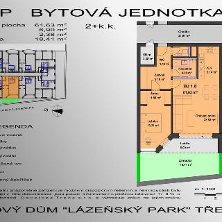 Prodej bytu 2+kk 64 m² Třeboň, Lázeňská