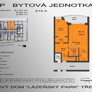 Prodej bytu 2+kk 64 m² Třeboň, Lázeňská