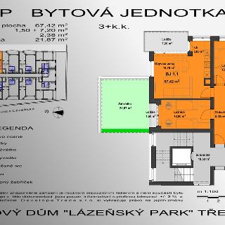 Prodej bytu 3+kk 70 m² Třeboň, Lázeňská